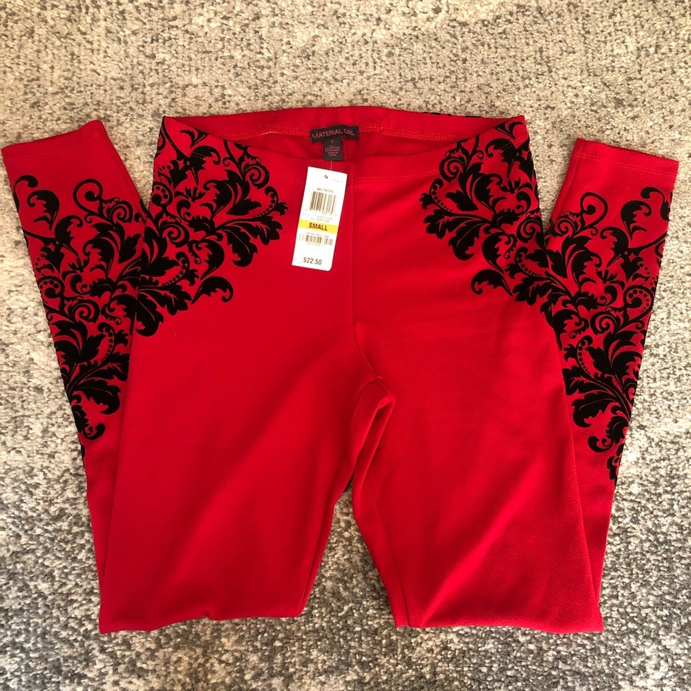 NWT Red leggings Size SMALL